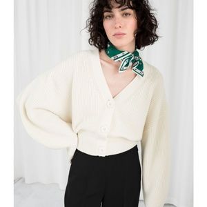 NWOT & other stories cropped cardigan xs white